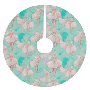 Jupon De Sapin En Polyester Brossé Bleu et rose pastel enchanteur à thème Ballet