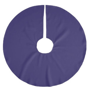 Jupon De Sapin En Polyester Brossé Bleu Indigo Élégant Moderne Minimaliste Simple