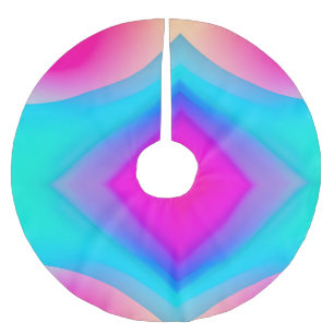Jupon De Sapin En Polyester Brossé Bleu rose sombre couleur de l'eau pastel abstrait