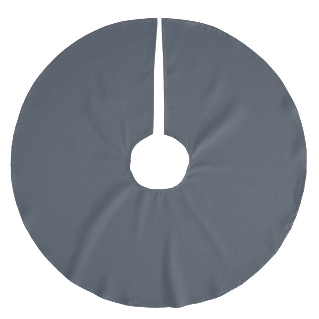 Jupon De Sapin En Polyester Brossé Bleu tendance | bleu cendre (Devant)