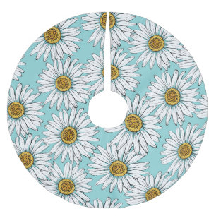 Jupon De Sapin En Polyester Brossé Bleu Vintage marguerite