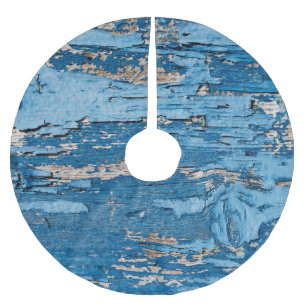 Jupon De Sapin En Polyester Brossé Bleu vintage : Vieille texture en bois