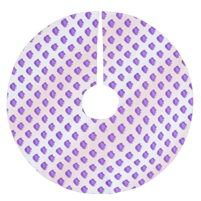 Jupon De Sapin En Polyester Brossé Bleurres et crème ITD (Devant)