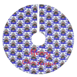 Jupon De Sapin En Polyester Brossé Bloody Shark Jaws Thunder_Cove
