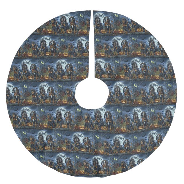 Jupon De Sapin En Polyester Brossé Bluetick Coonhound Halloween Éffrayant (Devant)