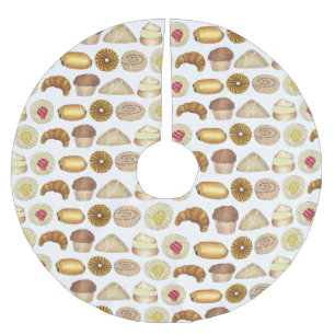 Jupon De Sapin En Polyester Brossé Boulangerie Viennoiseries Croissant Donut Muffin P