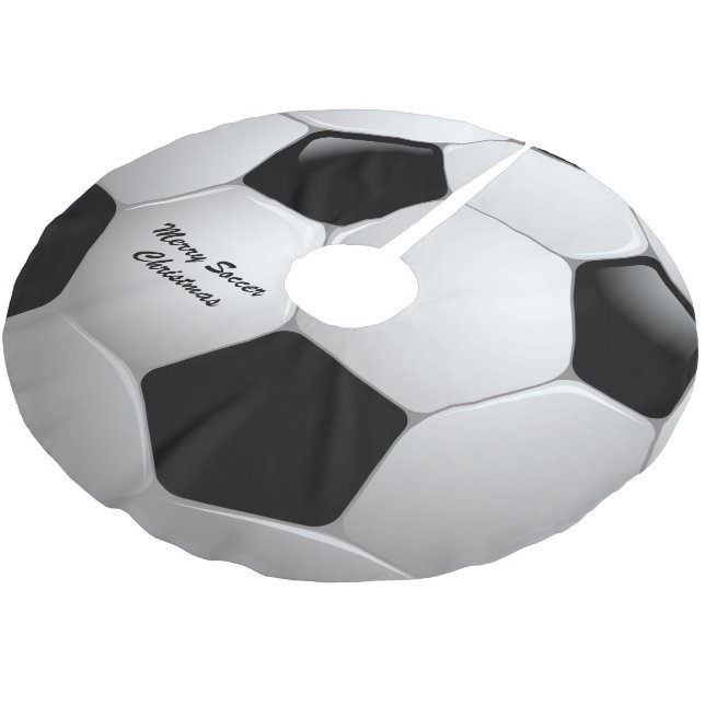 Jupon De Sapin En Polyester Brossé Boule de football personnalisable (Angle)