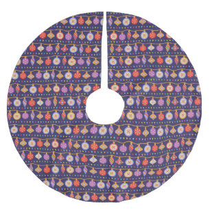 Jupon De Sapin En Polyester Brossé Boules de Noël