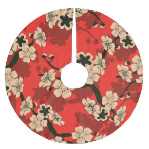 Jupon De Sapin En Polyester Brossé Branche de cerisier japonais : élégant