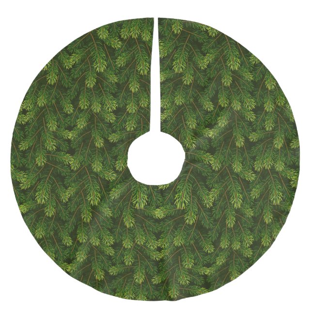 Jupon De Sapin En Polyester Brossé Branches de sapins/pins (Devant)