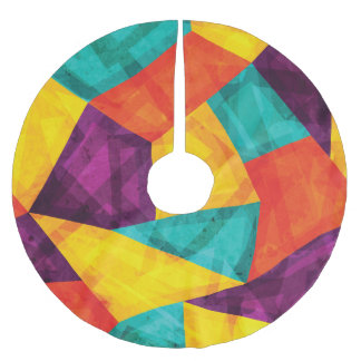 Jupon De Sapin En Polyester Brossé Bright Mosaic Grunge Motif transparent