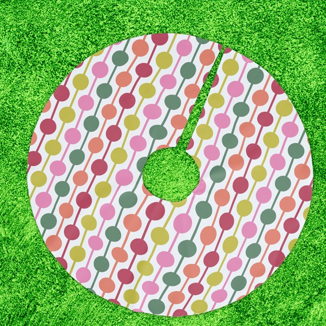 Jupon De Sapin En Polyester Brossé Bright Retro 1970 Motif géométrique (Créateur téléchargé)