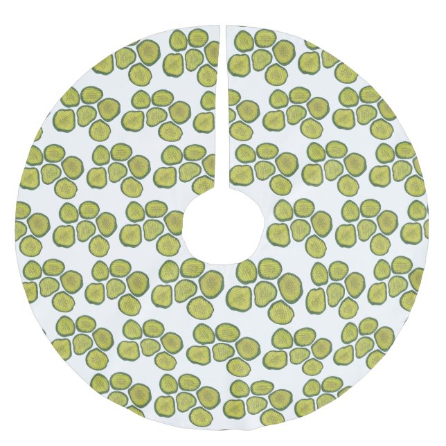 Jupon De Sapin En Polyester Brossé Brochure écossaise Crunchy Green Kosher Pickle Chi (Devant)