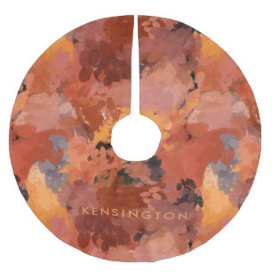 Jupon De Sapin En Polyester Brossé Brown Abstrait de rouille en terre cuite moderne