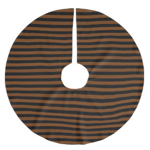 Jupon De Sapin En Polyester Brossé Brown noir rayures Motif sans couleur
