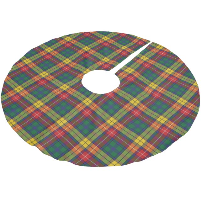 Jupon De Sapin En Polyester Brossé Buchanan Plaid Tartan Motif (Angle)