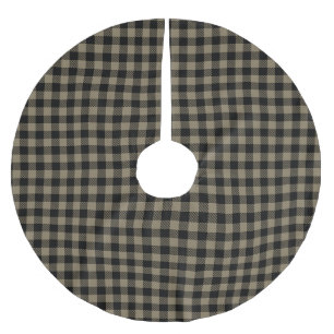 Jupon De Sapin En Polyester Brossé Buffle moderne simple noir beige Plaid