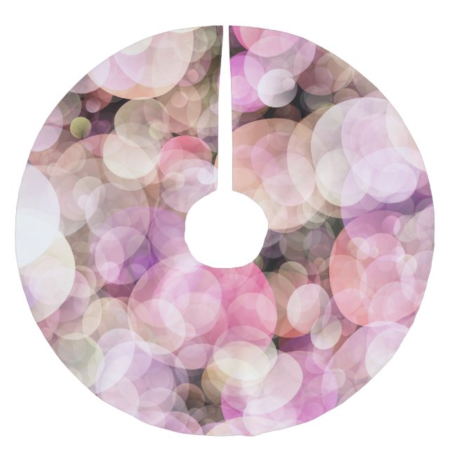 Jupon De Sapin En Polyester Brossé Bulles Jaunes Pâles : Décor Élégant (Devant)