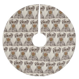 Jupon De Sapin En Polyester Brossé Cache-arbre chien dalmate