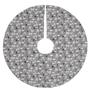 Jupon De Sapin En Polyester Brossé Cadeau de chat   Cute Chat Motif Enfant