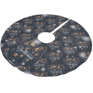 Jupon De Sapin En Polyester Brossé Cadeau élégant de Noël