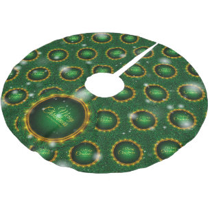Jupon De Sapin En Polyester Brossé Cadeau élégant de Noël