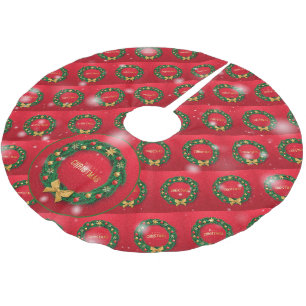 Jupon De Sapin En Polyester Brossé Cadeau élégant de Noël