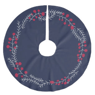 Jupon De Sapin En Polyester Brossé Cadre de couronne rustique frontière marine bleu N