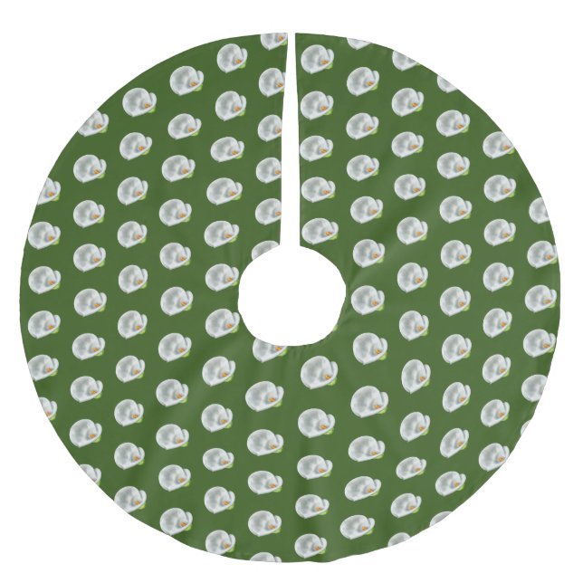 Jupon De Sapin En Polyester Brossé Calla Lilly (Devant)