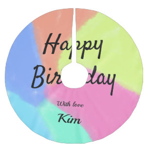 Jupon De Sapin En Polyester Brossé calligraphie simple et minimale joyeux anniversair