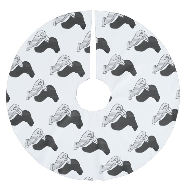 Jupon De Sapin En Polyester Brossé Camion Silhouette à la main (Devant)