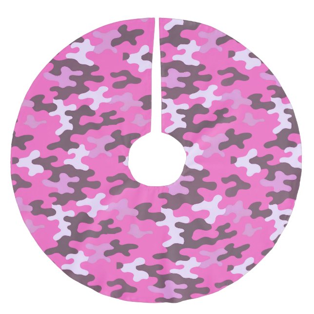 Jupon De Sapin En Polyester Brossé Camo Rose (Devant)