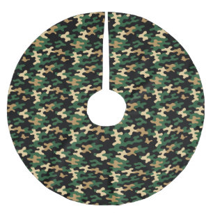 Jupon De Sapin En Polyester Brossé Camo Vert