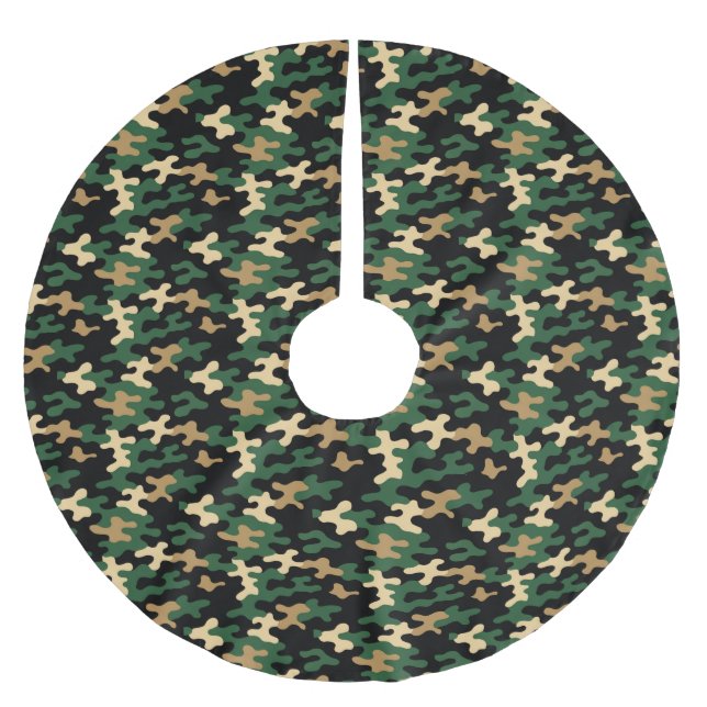 Jupon De Sapin En Polyester Brossé Camo Vert (Devant)