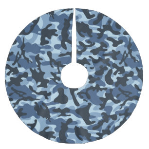 Jupon De Sapin En Polyester Brossé Camouflage bleu