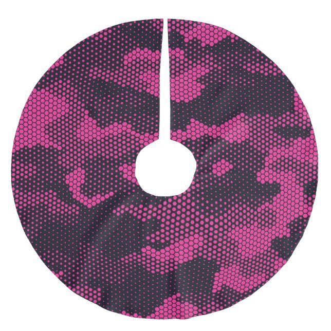 Jupon De Sapin En Polyester Brossé Camouflage hexagonal, texture militaire arrière -  (Devant)
