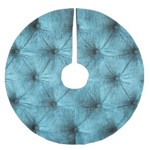 Jupon De Sapin En Polyester Brossé Canapé en velours turquoise Gros plan