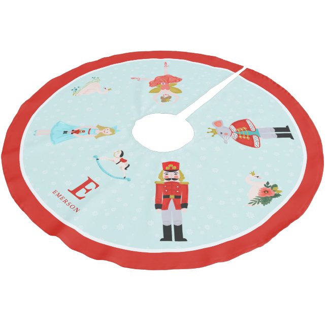 Jupon De Sapin En Polyester Brossé Caractères de ballet Monogrammé Nutcracker (Angle)