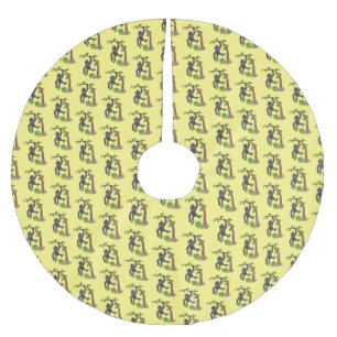 Jupon De Sapin En Polyester Brossé Caricature de bébé gorille joyeux