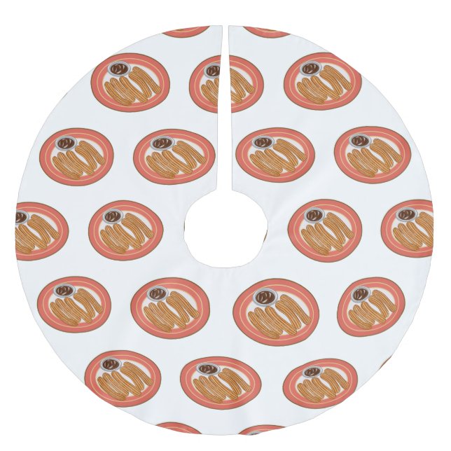 Jupon De Sapin En Polyester Brossé Caricature de Churro (Devant)