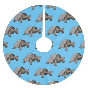 Jupon De Sapin En Polyester Brossé Caricature de la tortue des Galapagos
