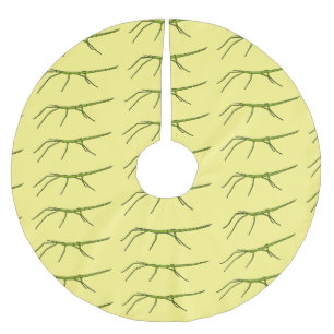 Jupon De Sapin En Polyester Brossé Caricature de mignon rouge vert avec des visages h