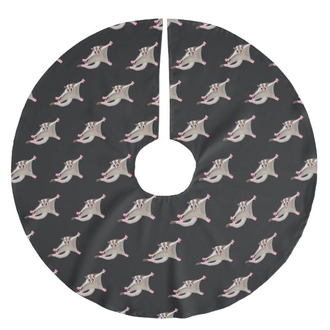 Jupon De Sapin En Polyester Brossé Caricature de planeur de sucre joyeux (Devant)