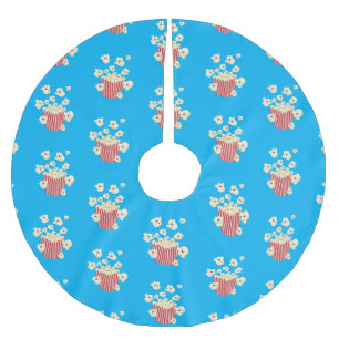 Jupon De Sapin En Polyester Brossé Caricature de pop-corn drôles