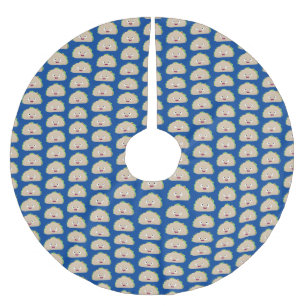 Jupon De Sapin En Polyester Brossé Caricature joli sourire taco dessin animé