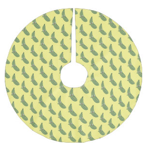 Jupon De Sapin En Polyester Brossé Caricature joyeux de courgettes mignonnes