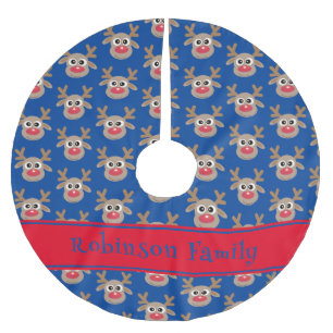 Jupon De Sapin En Polyester Brossé Caricature Motif Red Green