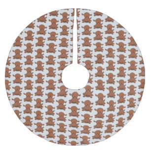 Jupon De Sapin En Polyester Brossé Caricature pour chien de chiot joyeux