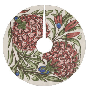 Jupon De Sapin En Polyester Brossé Carreau de fleur d'œillet Art antique rustique De