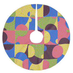 Jupon De Sapin En Polyester Brossé Carreaux vintages Retro Motif des années 1960